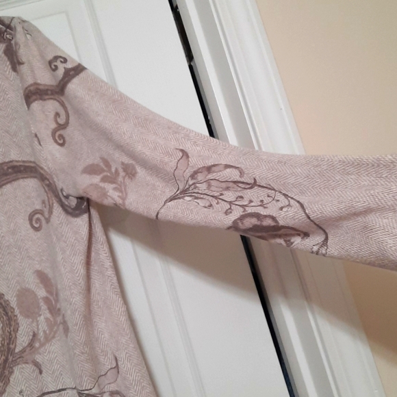 Chico's 2 Large Multi Purple Longsleeve Long Length Cardigan - Picture 5 of 7